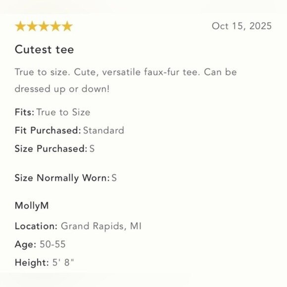 NWT Size L- Anthropologie Maeve faux-fur tee in Chocolate (NWT US$ 120) - Picture 13 of 16